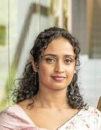 Portrait of Nethmi Kodytuakku with curly hair